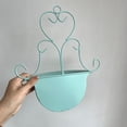 thumbnail image 6 of Fwttom Plant Pots, Vintage Iron Hanging Plastic Flower Pots for Outdoor Plants, Planter Container for Windowsill Balcony Home Decoration, Blue, 6 of 9