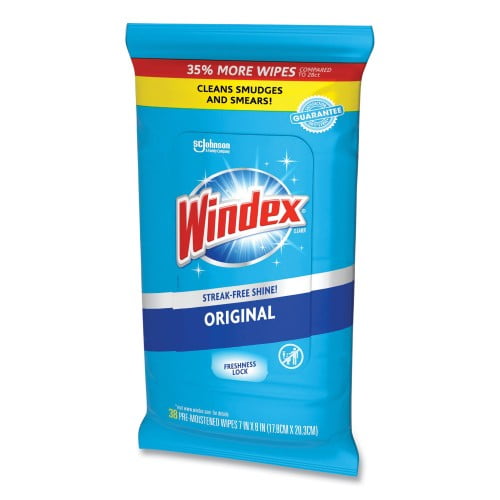 Glass and Surface Wet Wipe, Cloth, 7 x 8, Unscented, White, 38/Pack Glass and Surface Wet Wipe, Cloth, 7 x 8, Unscented, White, 38/Pack