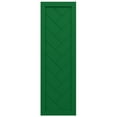 thumbnail image 5 of Ekena Millwork 15"W x 35"H True Fit PVC Single Panel Herringbone Modern Style Fixed Mount Shutters, Viridian Green (Per Pair - Hardware Not Included), 5 of 9