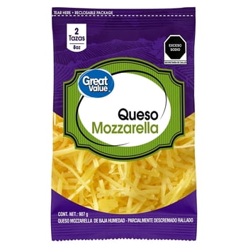 Queso Great Value rallado mozzarella 907 g        