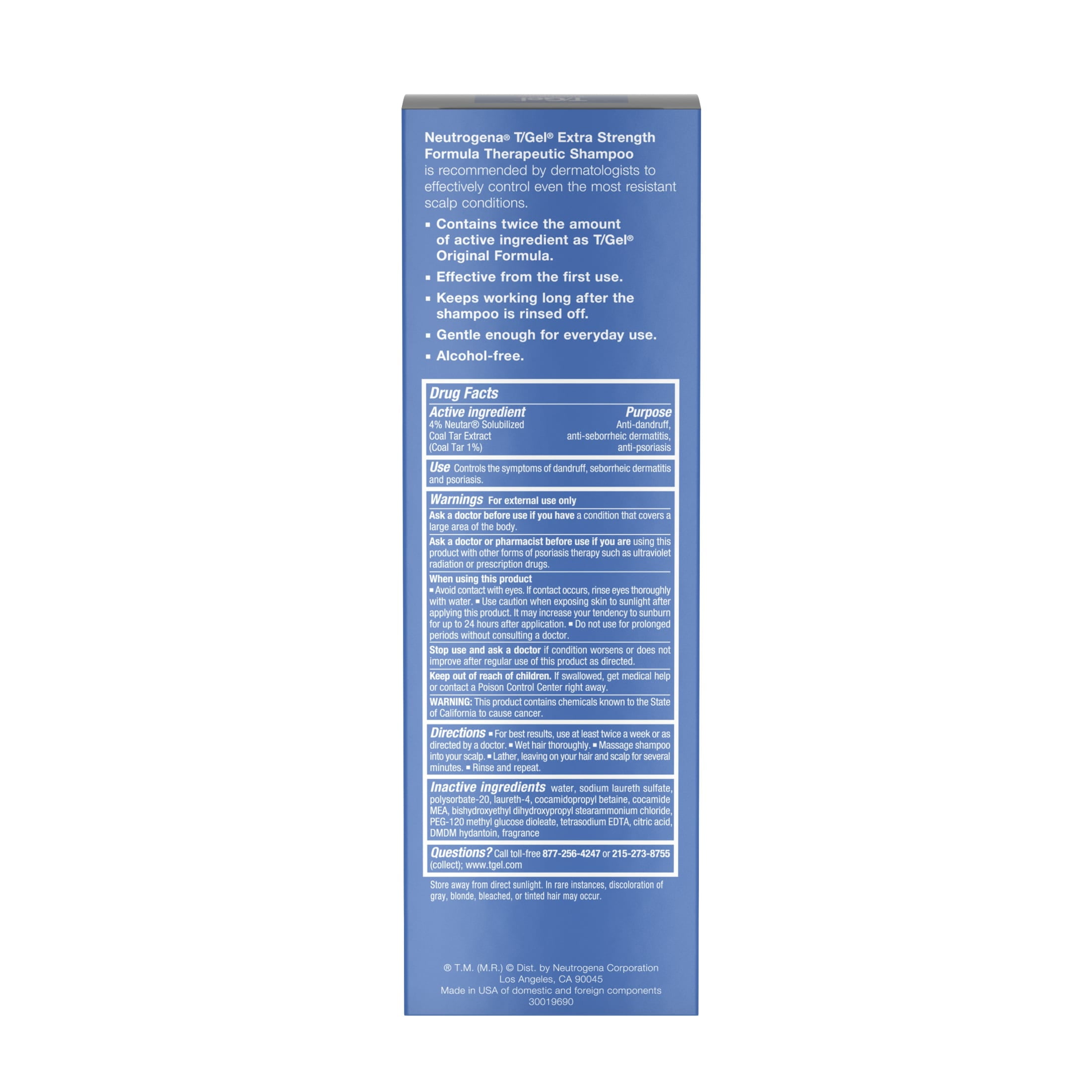 Neutrogena T/Gel Extra Strength Therapeutic Dandruff Shampoo, 6 fl. oz