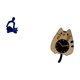thumbnail image 5 of Juego de figuras de pensador abstracto que incluye estatua, reloj de pared, reloj de gato, moderno reloj de madera colgante, decoración, función silen, 5 of 8
