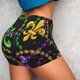 thumbnail image 4 of Balery Mardi Gras6 Pantalones cortos de entrenamiento estampados para mujer, sin costuras, ajustados, para gimnasio, yoga, correr, deportes, ejercicio activo, fitness.-Large, 4 of 8