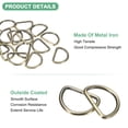 thumbnail image 2 of Uxcell 10-Pack Hebillas en D, Anillo en D de Hierro No Soldado de 1-1/2 Pulgadas para Bolsos/Delantales/Cinturones/Collares para Mascotas, Hardware de Anillo en D Semicircular [Marrón], 2 of 6