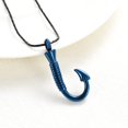 thumbnail image 4 of Personalize Fishing Hook Urn Necklace for Ashes Cremation Jewelry for Ashes Urn Memorial Necklace Fish Hook Design Stainless Steel Pendant Keepsake Ashes Holder for Men, 4 of 8