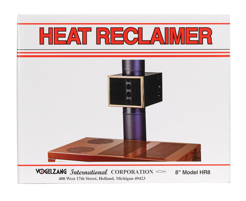 Vogelzang HR-8 Heat Reclaimer, 8 in, 19 W, Steel, Black, Matte - Walmart.com