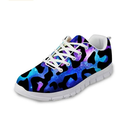 

3D Printed Women Air Mesh Sneakers Customized Puzzle Pattern Trendy Female Lacing Footwears Breathabel Flats Shoes Girls