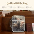 thumbnail image 6 of Xoenoiee Deer American Flag Print Bible Cover Case for Women Men Large Bible Cover with Handle Quilted Bible Carrying Case Bible Study Supplies Accessories with Pocket, 6 of 7