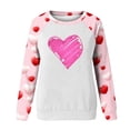 thumbnail image 4 of VALMASS Chandails en Molleton à Col Rond pour Femmes, Manches Raglan, Mode Décontractée, Imprimé Cœur, Blouses à Enfiler (2TG, g Rose), 4 of 4