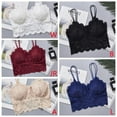 thumbnail image 3 of Forzero Women's Lace Lingerie V Neck Crochet Bralette Bra Crop Top Floral Cami Padded Tank Tops Underwear, 3 of 3