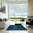 thumbnail image 7 of Ahgly Company Machine Washable Indoor Square Abstract Night Black Area Rugs, 7' Square, 7 of 7