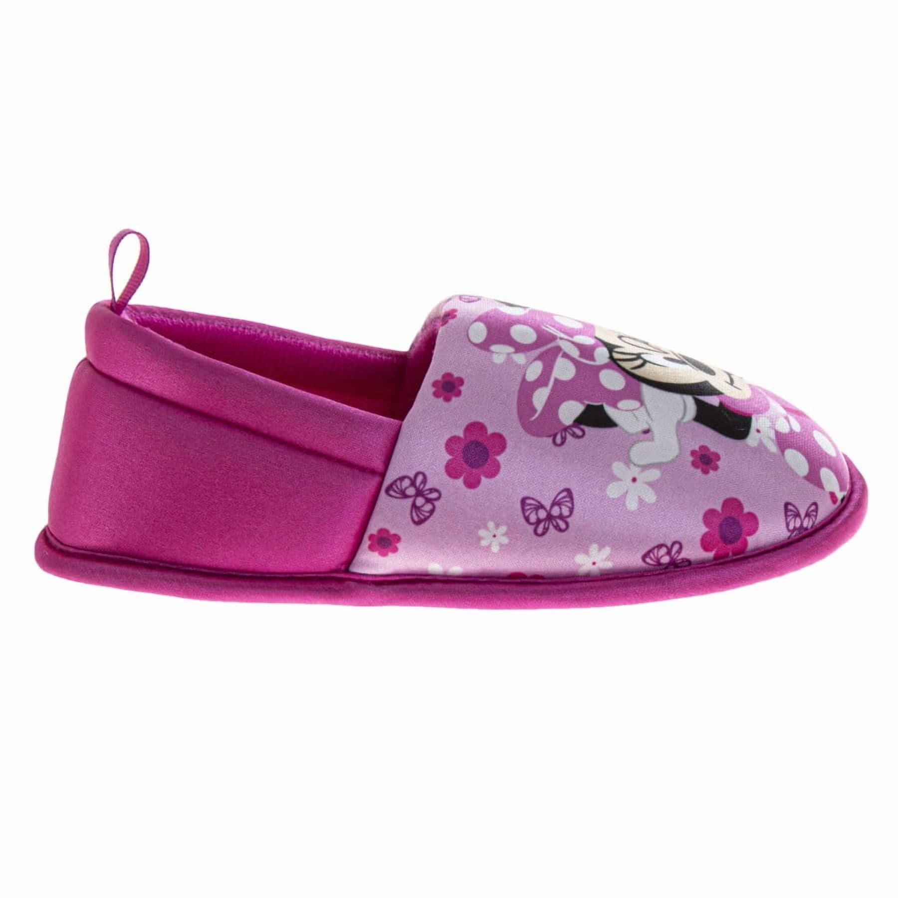 Disney Toddler Girls Minnie Mouse Slippers, Pink, Size: 5-6