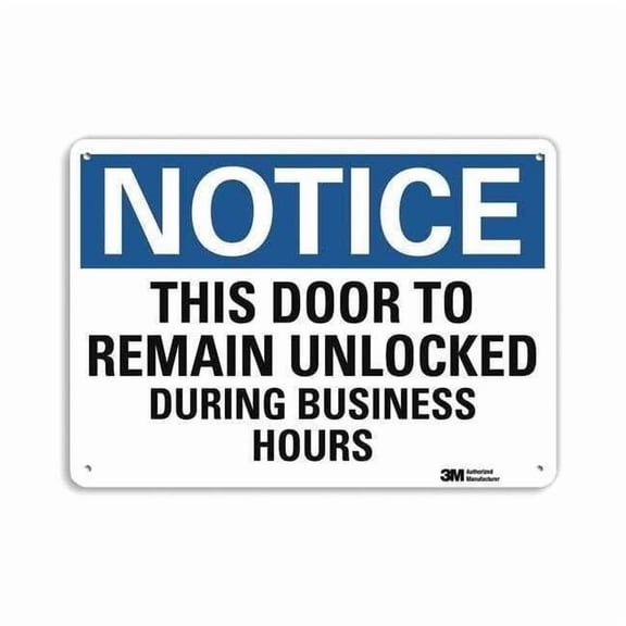 Lyle Notice Sign,7 in x 10 in,Plastic U5-1554-NP_10X7