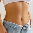 thumbnail image 5 of Waist Chain for Women, 2Pcs Adjustable Pearl Beads Body Chain, Sexy Layered Summer Beach Bikini Belly Jewelry Accessories, 5 of 6