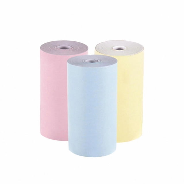 57x30mm Thermal Paper Rolls for Mini Printers, 3-Pack, Clear Printing Receipt Photo Paper for Portable Thermal Devices