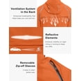 thumbnail image 5 of Little Donkey Andy Men's Packable Lightweight Waterproof Cycling Jacket, Convertible Quick Dry Running Jacket Windbreaker with Removable Sleeves and Hood, Orange Size XXL, 5 of 7