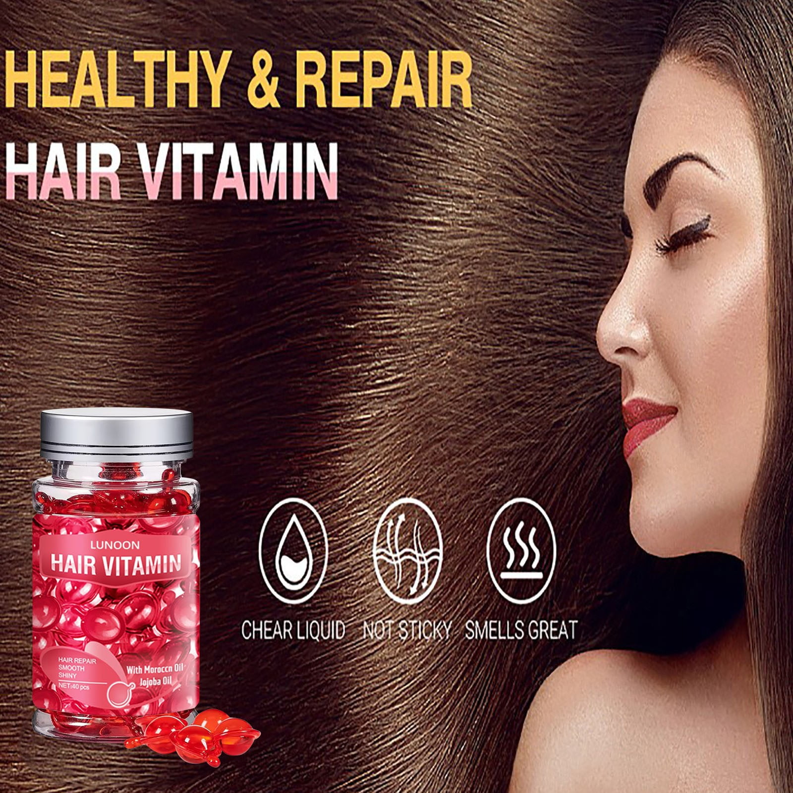 ZZkhGo 40pcs Serum Capsule - Hair Moisturizing With Vitamins