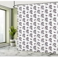 thumbnail image 4 of Ambesonne Entomology Shower Curtain, Butterflies Belladonnas, 69"Wx75"L, Eggplant Pale Seafoam, 4 of 4