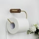 thumbnail image 3 of Wooden Tissue Holder Brass Toilet Paper Holder Toilet Storage Accessory Roll Paper Holder Rack Stand Black Walnut & Gold, 3 of 5