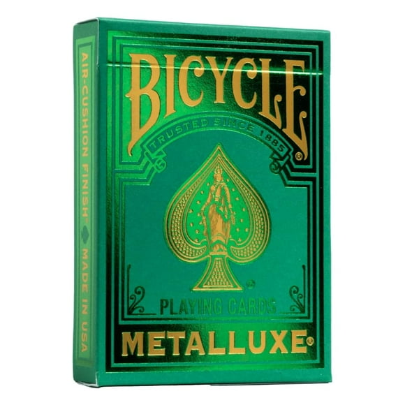 Bicicleta de juego de cartas Metalluxe, tamaño póker verde