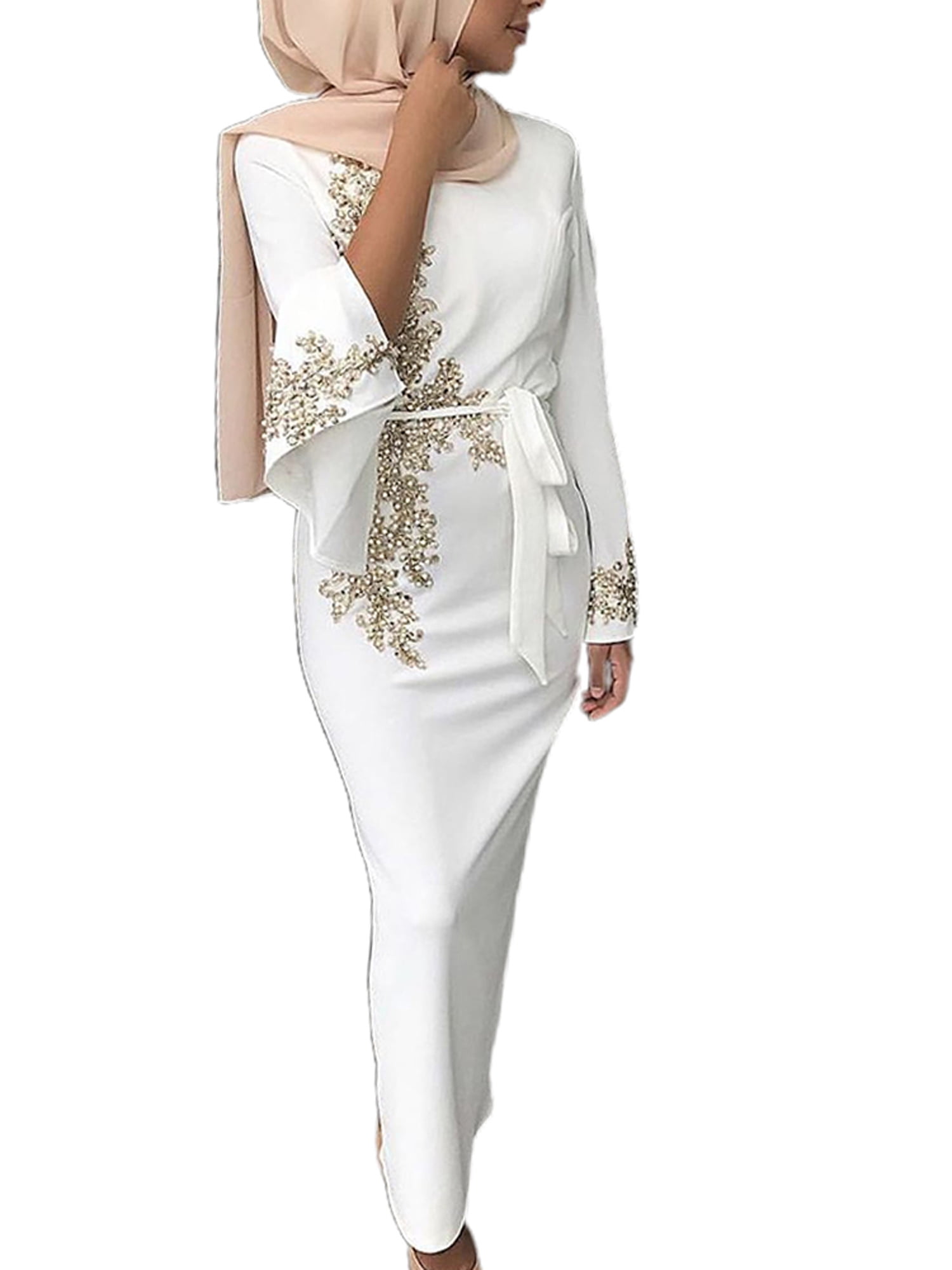 ladies elegant bird Embroidered long dress transparent sleeve maxi Slim dress sz
