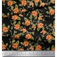 thumbnail image 3 of Soimoi Rayon Fabric Leaves & Wild Flower Floral Printed Craft Fabric by The Yard 56 Inch Wide, 3 of 3