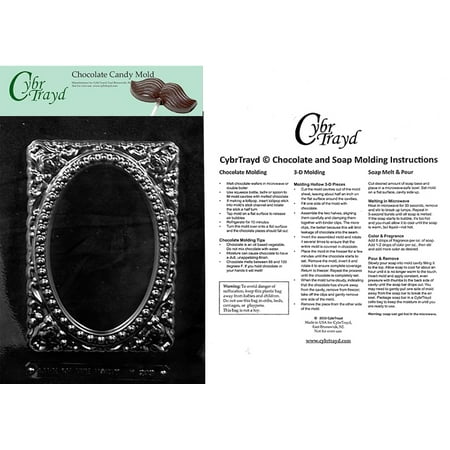 Floral Candy - Frame Floral Chocolate Candy Mold with Exclusive Cybrtrayd Copyrighted Molding Instructions