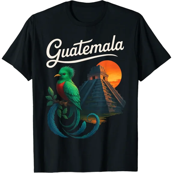 Guatemala Quetzal Bird Heritage T-Shirt Size S-5XL