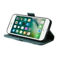 thumbnail image 3 of Allytech Case for iPhone 8 Plus/iPhone 7 Plus,PU Leather Wallet Cover with ID Credit Card Slots,Magnetic Buckle Flip Stand Shock Absorption Protective Phone Case + Wrist Strap,Green, 3 of 15