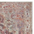 thumbnail image 5 of SAFAVIEH Valencia Autumn Distressed Oriental Polyester Area Rug, Ivory/Red, 5'1" x 7'6", 5 of 7