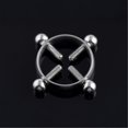thumbnail image 2 of Bague de Mamelon Ronde en Titane Réglable Factice Sans Perçage, Bouclier, Bijou, 2 of 5