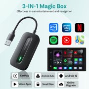 OttoExpress Play2video Ultra Wireless CarPlay Android Auto Adapter Car TV Box for OEM Wired CarPlay Car
