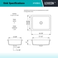 thumbnail image 5 of 19" Rectangle Quartz Vanity Bathroom Sink, Galaxy Concrete Drop-In Sink, Undermount Bathroom Sink, Granite Vanity Basin by Lexicon Platinum LP-V330-C, 5 of 6