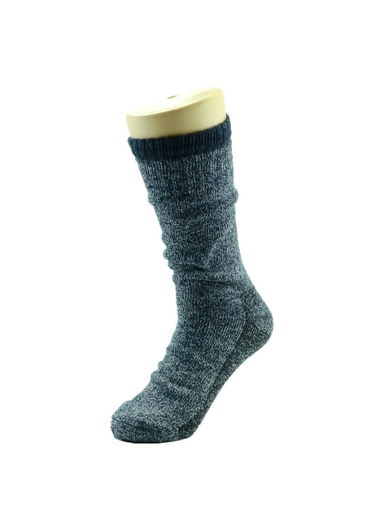 HEAT HOLDERS SOCKSHOP Heren 2.3 TOG effen pantoffelsokken met handgrepen op de zool, pak van 1, Zwart, 12-14