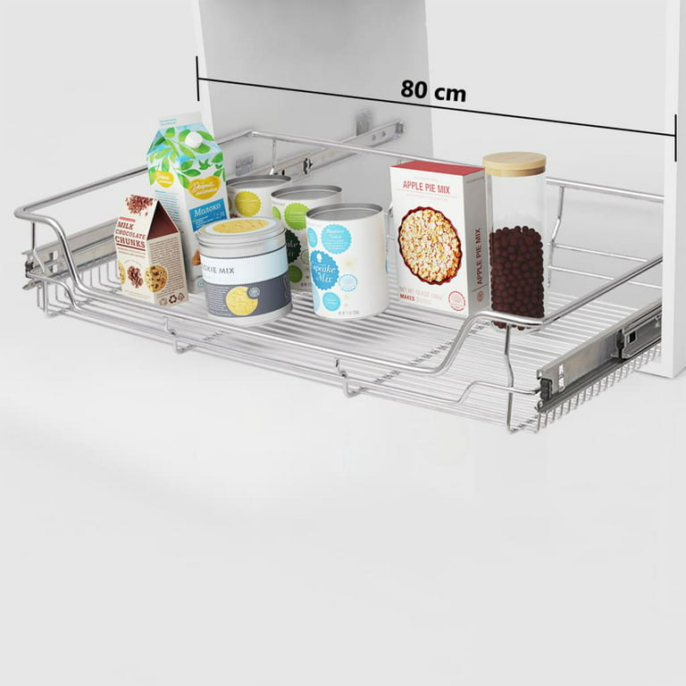 Slide Out Pantry Shelves Pull Out Cabinet Organizer Fit for Cupboard vidaXL