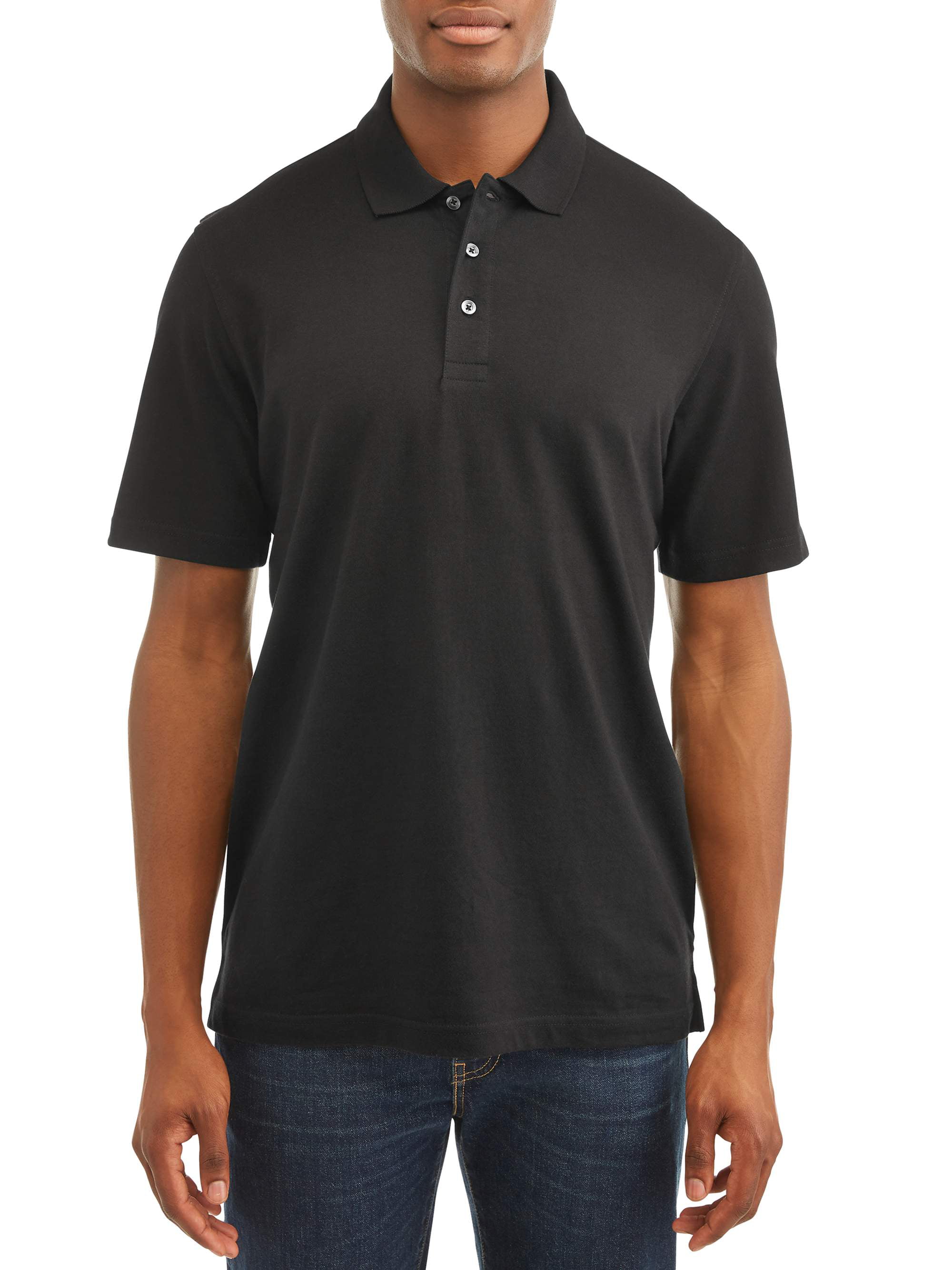 GEORGE - George Men's Short Sleeve Solid Polo Shirt - Walmart.com ...