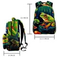thumbnail image 2 of Lightweight Backpack Frog School Bag Travel Laptop Daypack for Men Women Casual Rucksack, 2 of 6