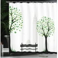 thumbnail image 4 of Ambesonne Tree Shower Curtain, Urban and Rural Harmony, 69"Wx84"L, Green Black, 4 of 5