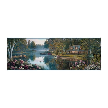 York Wallcoverings Border Portfolio II Meditation Lake Border