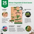 thumbnail image 3 of 25 Winter Vegetable & Herb Garden Seed Variety Pack - 22,845+ Non-GMO Heirloom Seeds for Gardening, 3 of 7