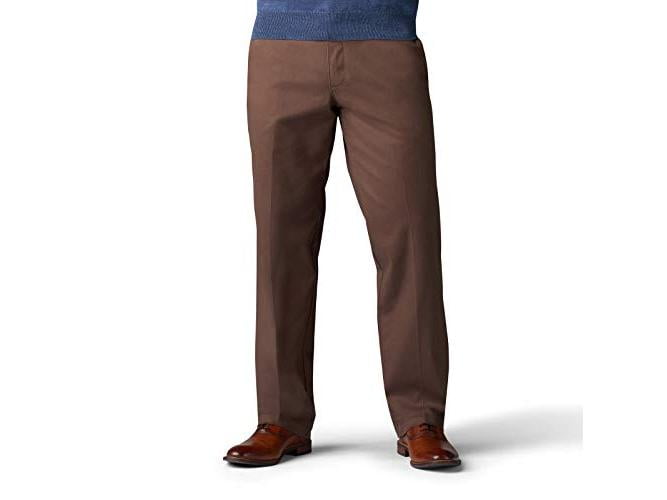 lee men's total freedom stretch relaxed fit flat front pant