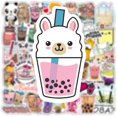 thumbnail image 4 of 50 PCS Sloth Loves Bubble Tea Stickers Tea Cup Vinyl Stickers for Laptop,Skateboard,Phone,Car Stickers, 4 of 5