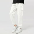 thumbnail image 3 of Tiijoy Girls' Sports Cargo Pants Casual Active Jogger Pants Cotton Trousers, Sizes 6-7, 3 of 3