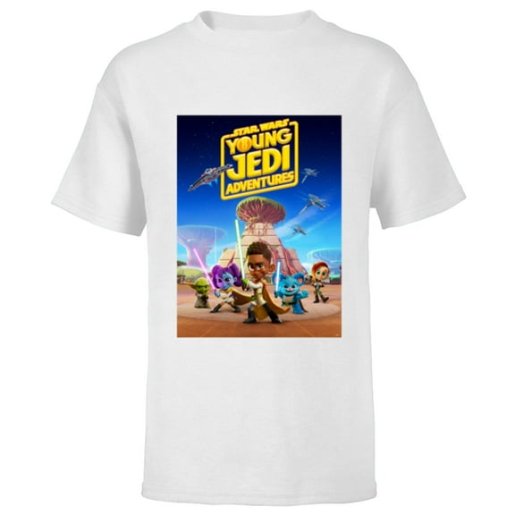 Star Wars Young Jedi Adventures Official Poster Art - Short Sleeve T-Shirt for Kids - Customized-White
