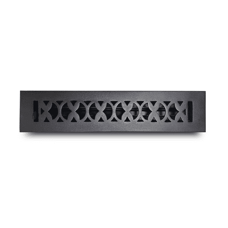 

Prima Decorative Hardware Cast Iron Floor Register 2 x 14 VR-100 - Black With holes and matching screws
