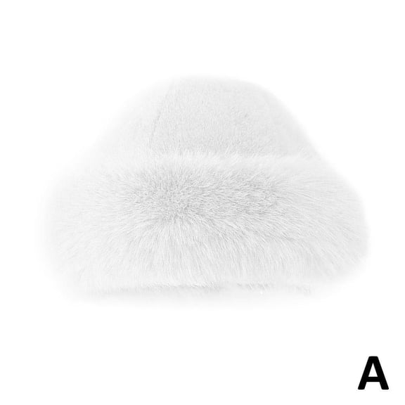 Winter Fluffy Plush Bucket Hat Ear Protection Windproof Warm Women
