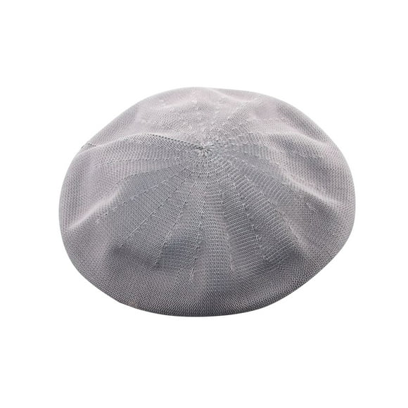 Boina de primavera y verano, combinable con todo, con protección solar, sombrero de pintor moderno para adultos (gris)