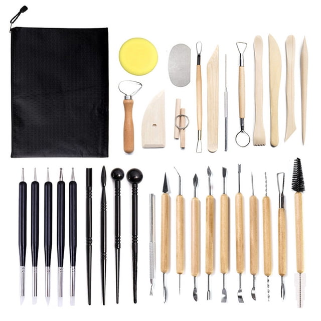 Professional Air Dry Clay Tools for pottery enthusiasts 34-piece Polymer Clay Sculpting Kit