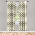 thumbnail image 4 of Ambesonne Queen Bee Window Curtains, Cartoon Style Bees Crowns, Each 28" W x 95" L, Eggshell Mustard, 4 of 4