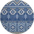 thumbnail image 2 of Addison Rugs Mayfield Premium Machine Washable Transitional Aztec Navy Round Rug, 8' x 8', 2 of 6